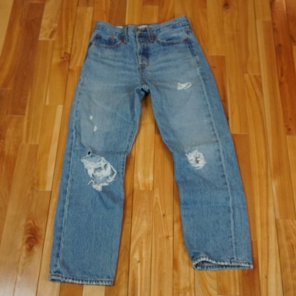 Levi's Wedgie Straight Distressed Jeans‎ Size 25 - Picture 8 of 8